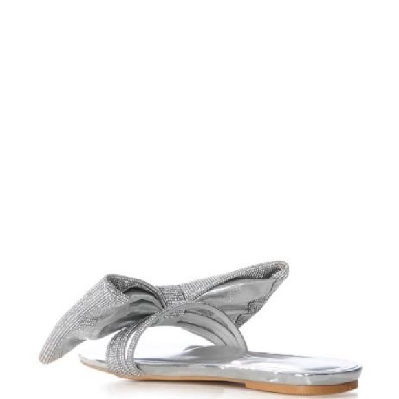 Rhinestone Embellished Bow Slides - Picture 2 of 6